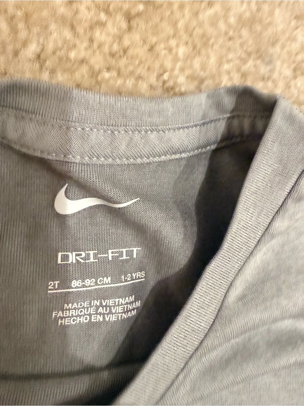 Nike Gray 'Just Do It' Tee with Royal Blue Athletic Shorts - Picture 4 of 5